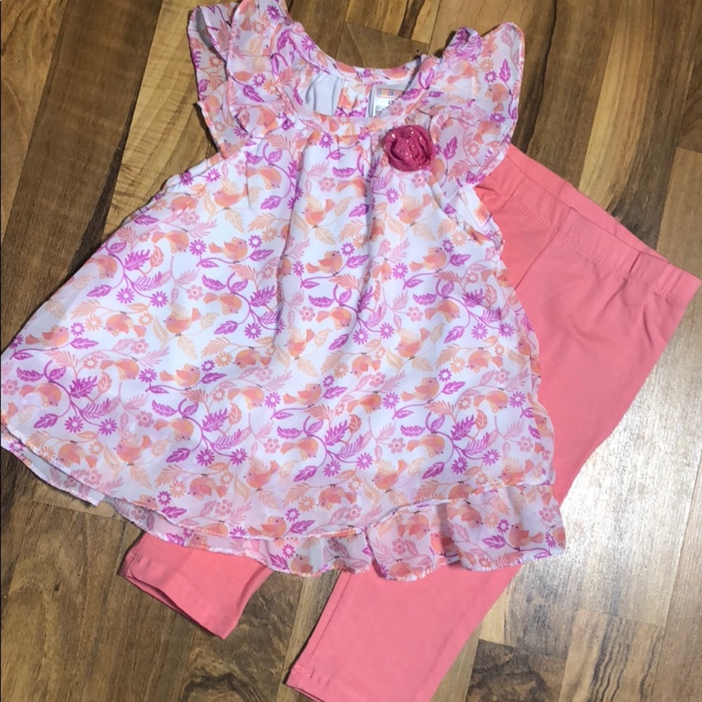 2 piece girls boutique tunic legging set